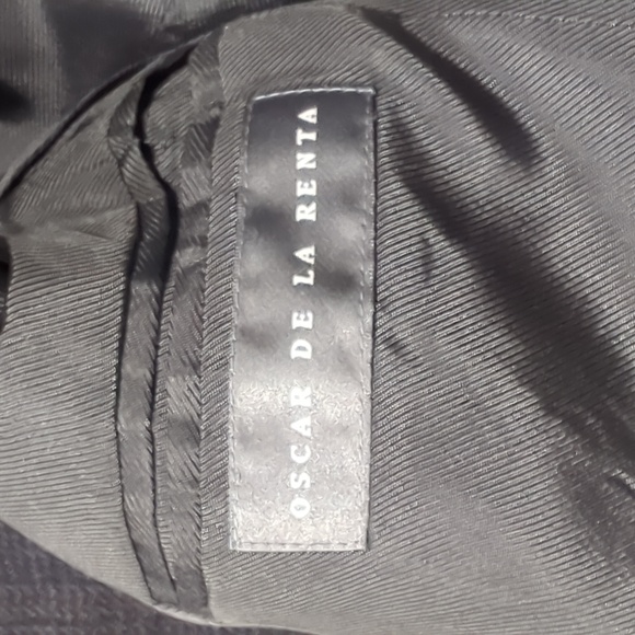 Oscar de la Renta Jacket Black Check 38S Wool Sports Coat Blazer - Picture 2 of 15